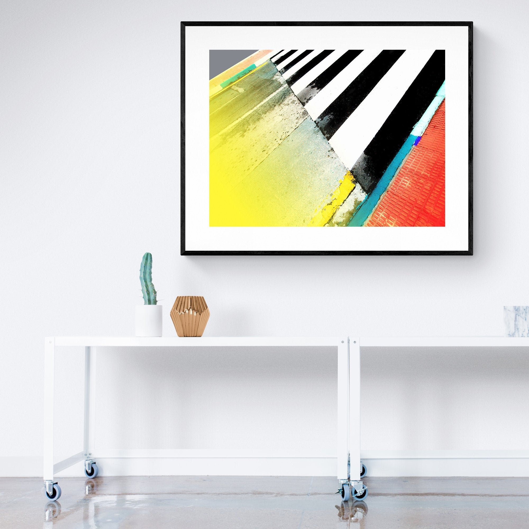 Colorful Framed Print Abstract Wall Art Living Room Decor Etsy