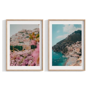 Italy Wall Art , Positano Print , Italy Print , Framed Prints , Set of 2 Prints , Amalfi Coast Print , Positano Wall Art , Italy Photography
