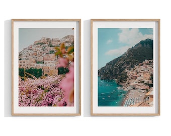Italy Wall Art , Positano Print , Italy Print , Framed Prints , Set of 2 Prints , Amalfi Coast Print , Positano Wall Art , Italy Photography