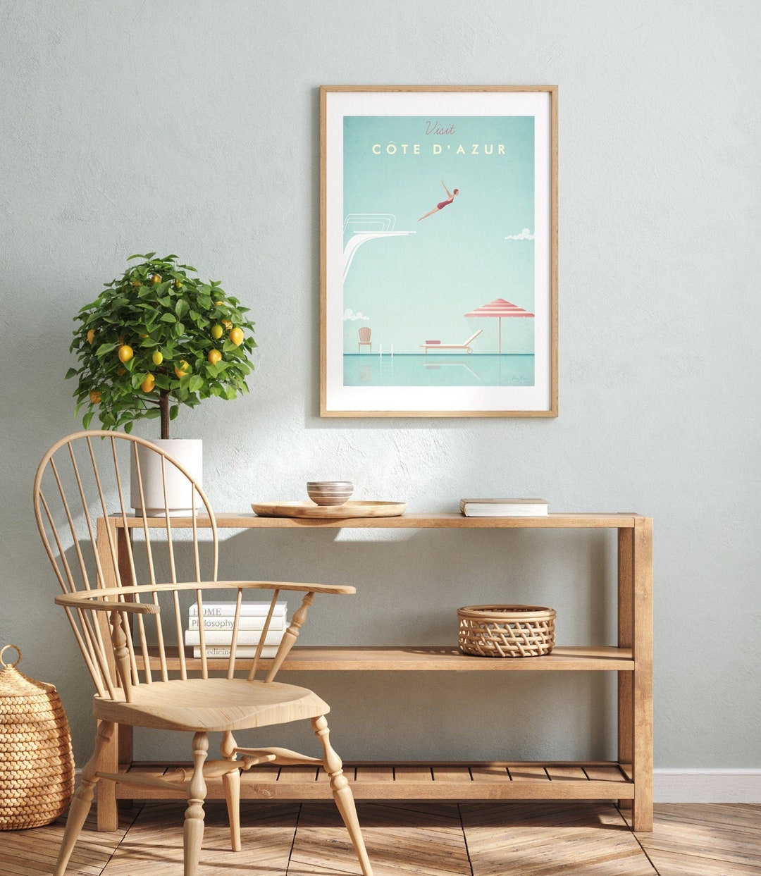 Cote D'azur Print , French Riviera Wall Art , Framed Print , Swimming ...