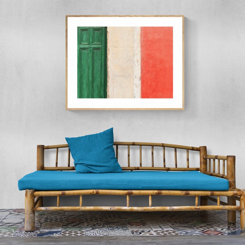 Street Art Italy Living Room Decor Travel Photography 12x16 18x24 24x32 Italian Flag Framed Print Italian Street Wall Art