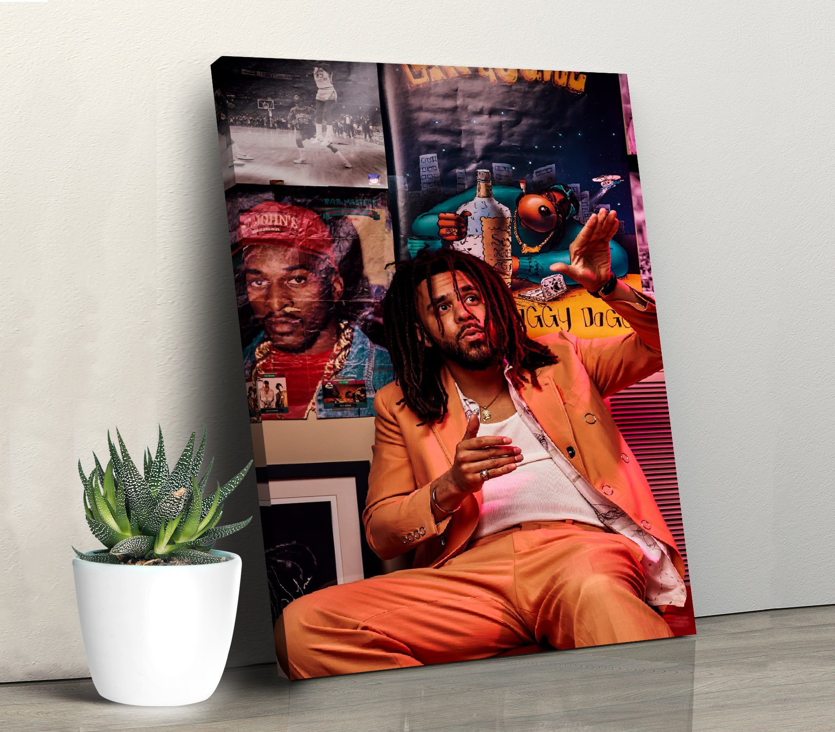 J Cole Poster Canvas J Cole Canvas Print Poster Print Art | Etsy