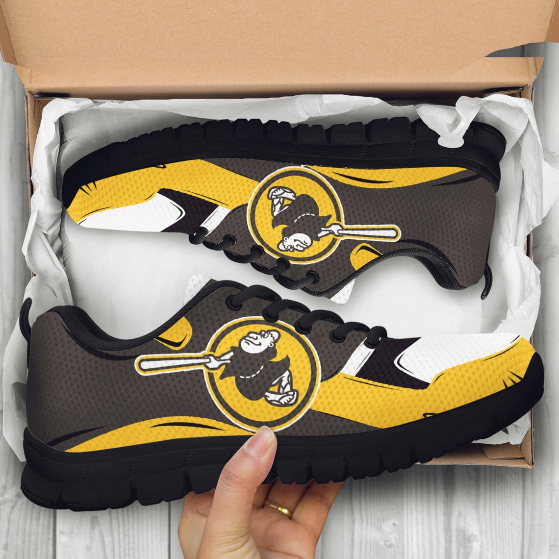 San Diego Padres Sneaker San Diego Padres Printing Shoes The Etsy