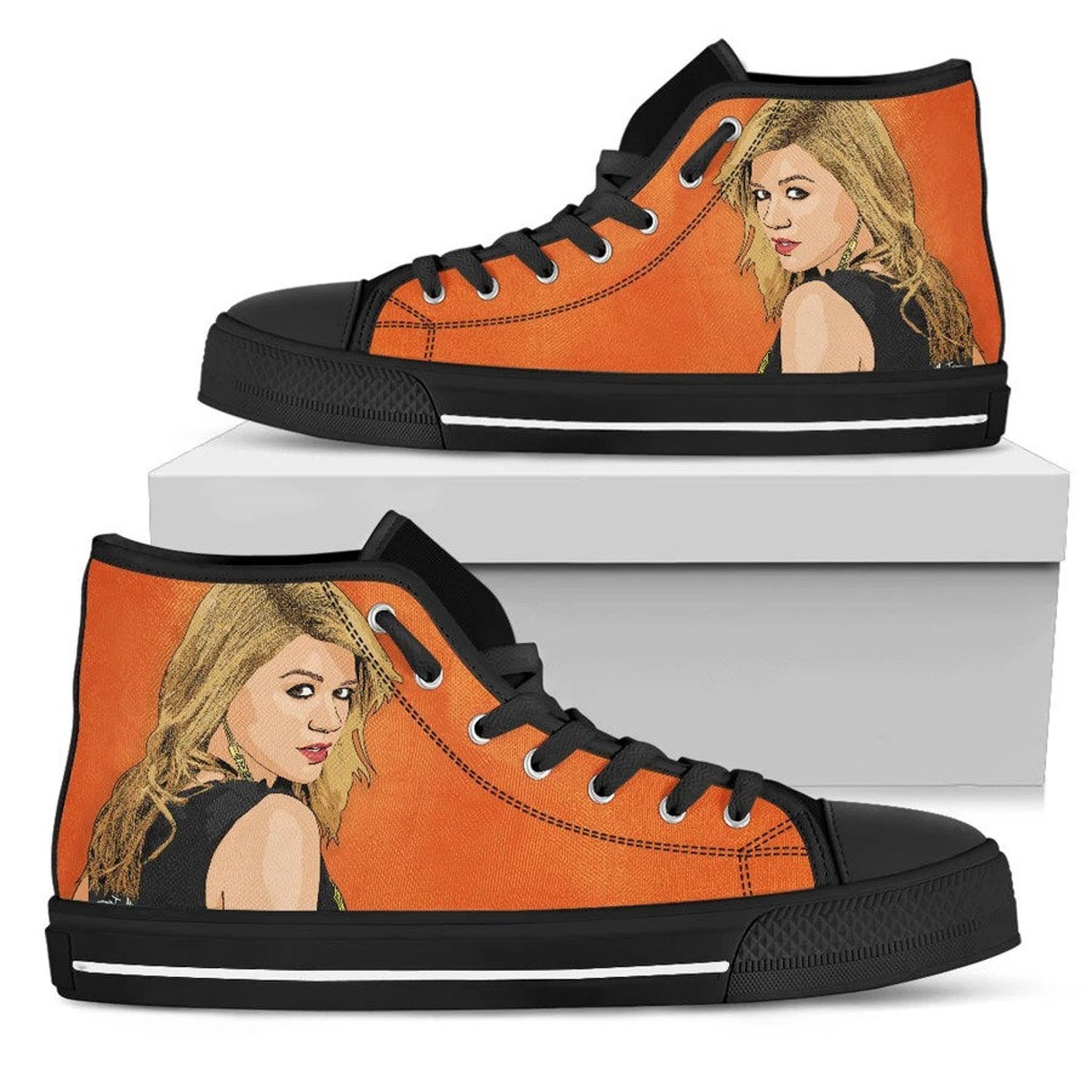 Kelly Clarkson Canvas Hightop Kelly Brianne Clarkson Printing | Etsy