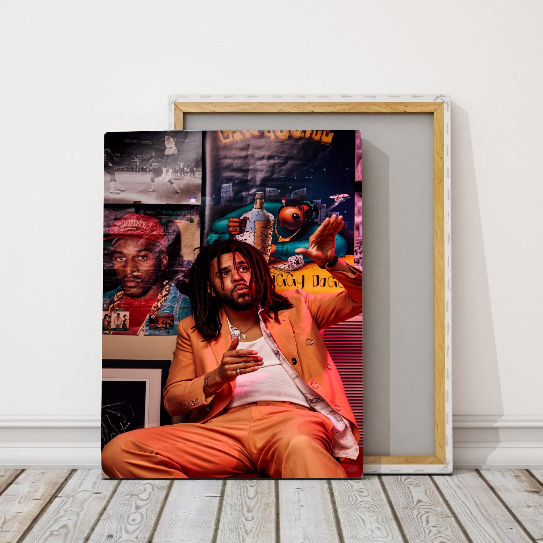 J Cole Poster Canvas J Cole Canvas Print Poster Print Art Etsy
