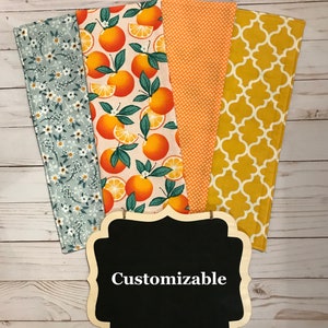 Customizable, Reversible Handle Cover for Appliances and Other Handles - Refrigerator and Oven - Fruit Kitchen Decor - Orange Theme, Oranges
