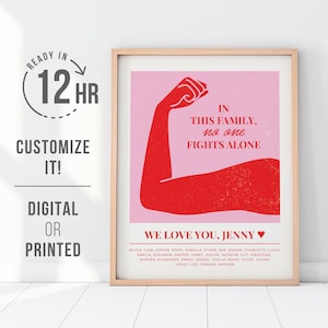 Personalized Support Print: Encouragement Gift for Cancer Fighters (Digital or Printed)