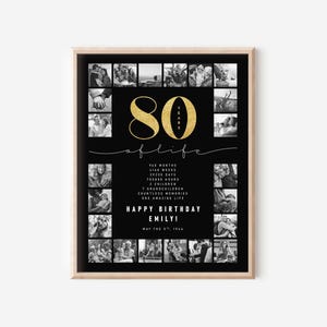 Personalisierte Fotocollage zum 80.Geburtstag: Meilenstein Geschenk