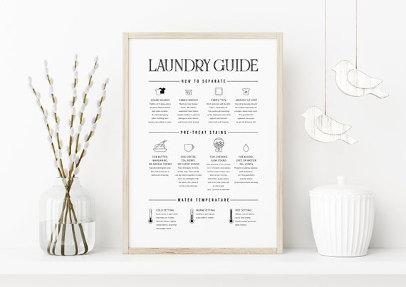 Laundry Room Print Printable Art Laundry Wall Decor | Etsy