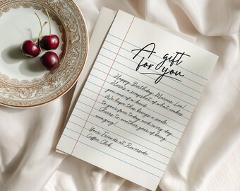 Custom 5×7 Gift Note – Personalized Message Card for Presents, Thoughtful Add‑On