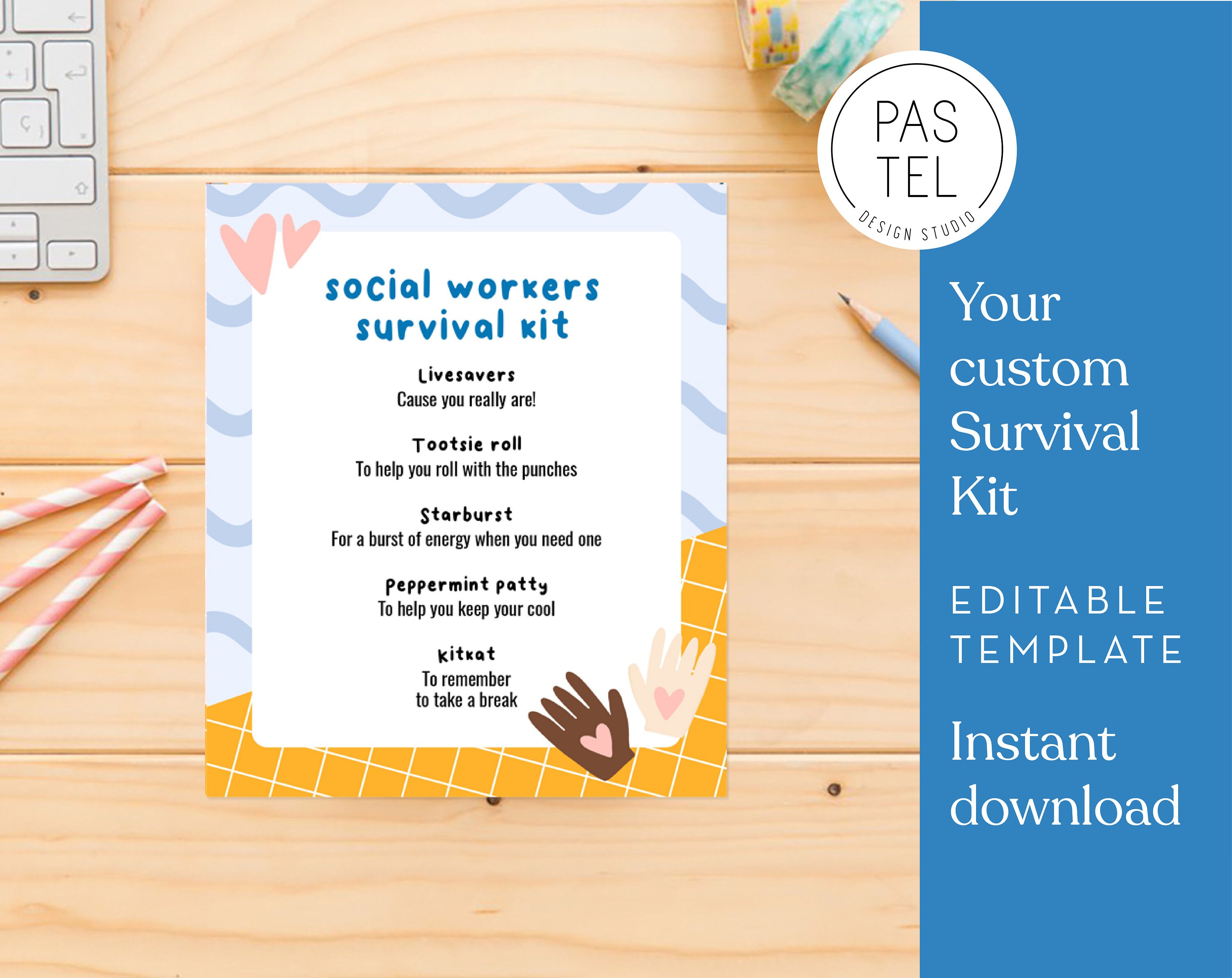 Social Worker Survival Kit Gift Tags Social Worker 