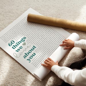 60 Reasons We Love You Print: Personalized Birthday Gift (Digital or Canvas) image 14