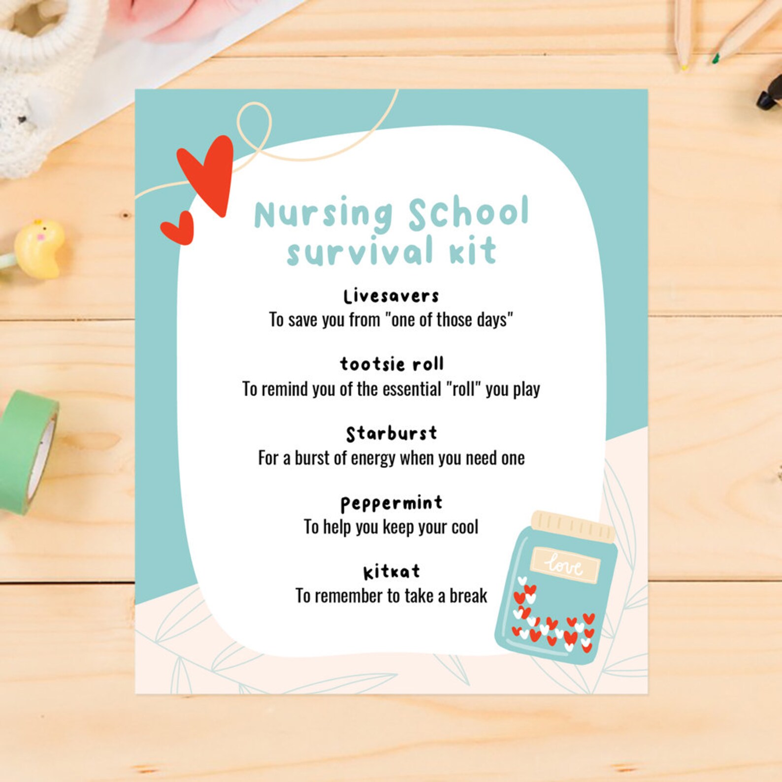 Nursing School Survival Kit Gifts for Nursing School Etsy