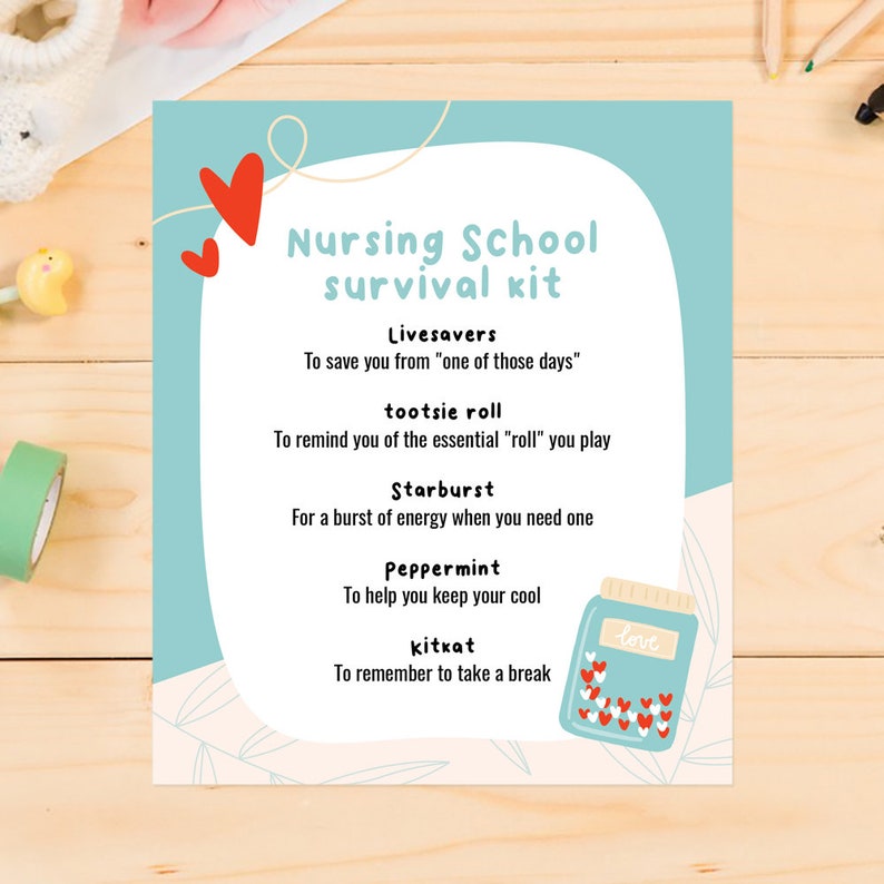 Nursing School Survival Kit Gifts for Nursing School Etsy