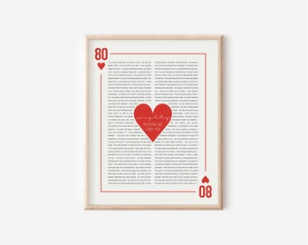 80 Things We Love About You Digital Print 80 Reasons we Love You Printed 80th Birthday Gift Eighty Reasons Why I Love You Print