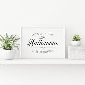 Bathroom Vintage Farmhouse Bathroom Bathroom Printable Vintage Bathroom ...