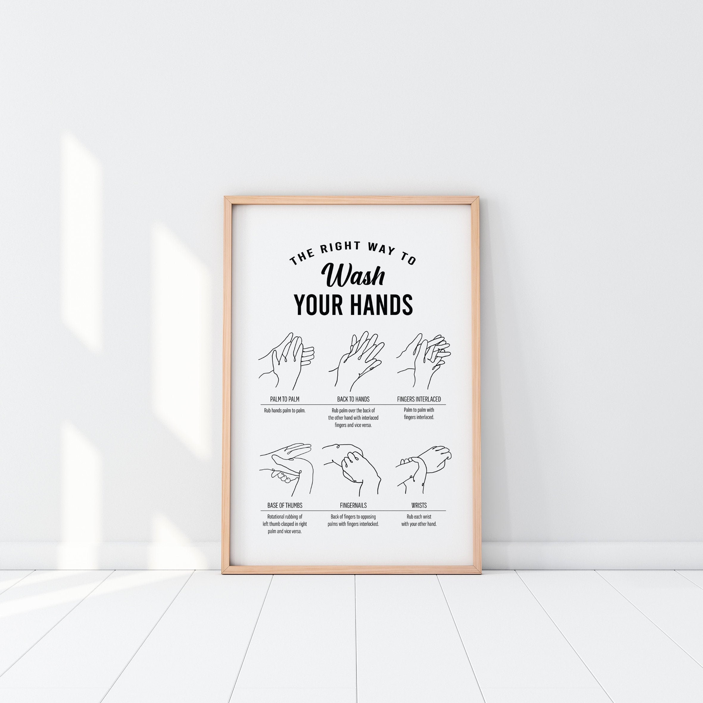 Preschool Handwashing Sign Printable - Etsy