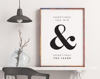 Ampersand Print | Typography Print | Inspirational Quote | Ampersand Poster | Minimalist Print | Ampersand Printable | Home Decor