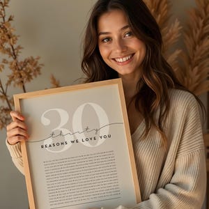 60th Birthday Gift 60 Reasons We Love You Print Sentimental Wall Art Anniversary Present Home Decor Family Keepsake Personalized Gift image 16