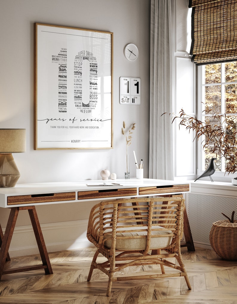 Customizable Word Art Career Celebration Print Employee Recognition