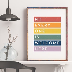 Orgullo y prejuicio asexual Arcoíris Orgullo Gay Impresión LGBT Impresión de igualdad Impresión de diversidad Impresión de inclusión Póster imprimible Arte inclusivo