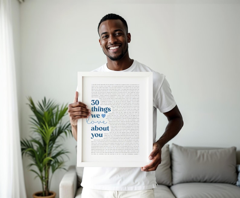 50 Reasons Why We Love You Poster | Personalized 50th Birthday Gift for Women Men | 50 Anniversary | 50 Things We Love About You Print image 14
