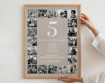 5th Business Anniversary Photo Collage Gift (Digital Download)