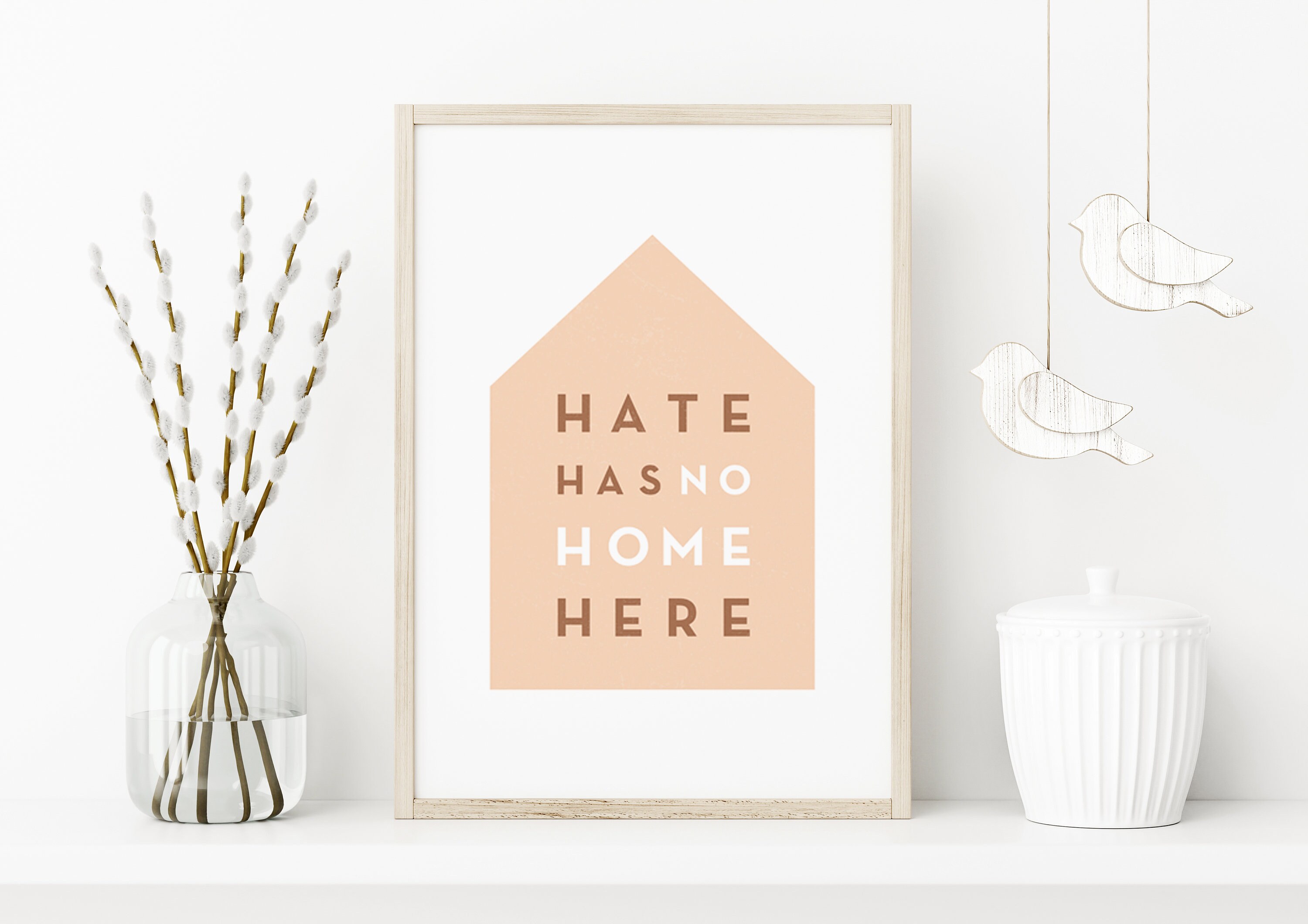 Hate Has No Home Here Poster Diversity Print Inclusion | Etsy
