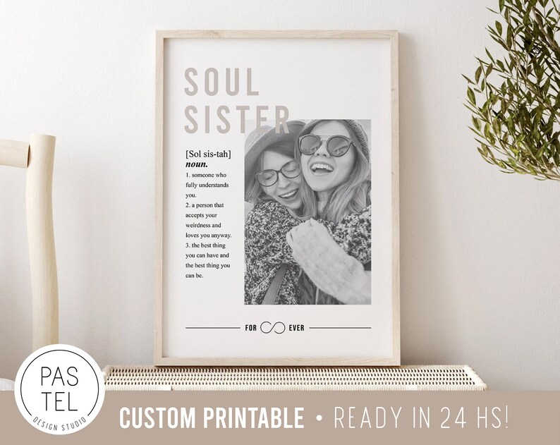 Best Friend Gift | Definition Soul Sister Birthday Gift | Custom Friends Gift | Personalized Gifts | Gift For Best Friend | Last Minute Gift 