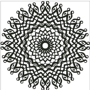 Line Art Mandala Instant PDF Download Counted Cross Stitch Pattern