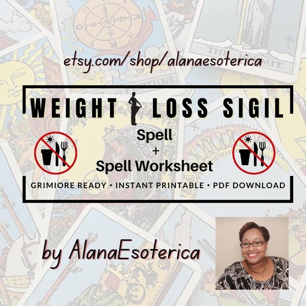 Weight Loss Sigil Spell + Worksheet * Grimiore Ready * Instant Printable * PDF Download, 20+ years metaphysical experience