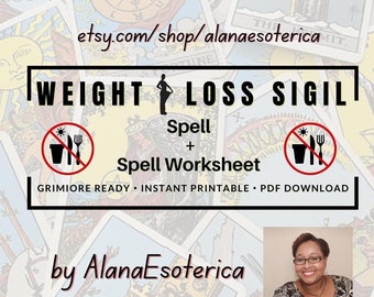 Weight Loss Sigil Spell + Worksheet * Grimiore Ready * Instant Printable * PDF Download, 20+ years metaphysical experience