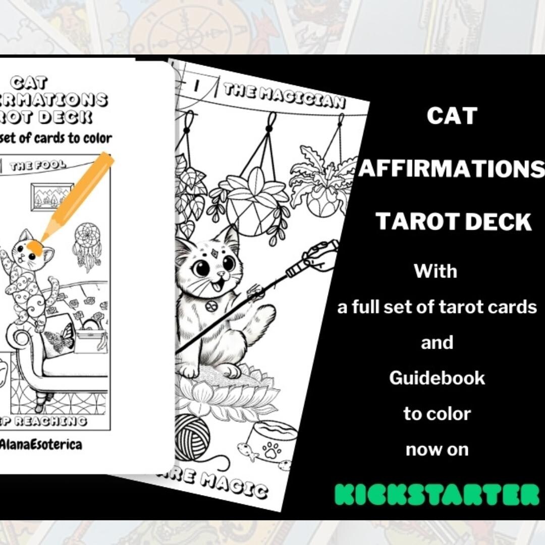 Cat Affirmations Tarot Coloring Deck With a Full Set of Tarot Cards and ...