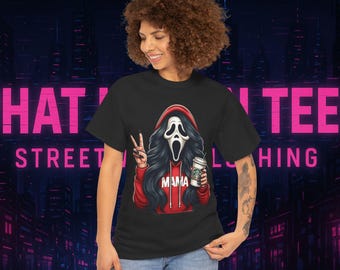 Scream Mama Grafik-T-Shirt, Horrorfilm-Halloween-Shirt