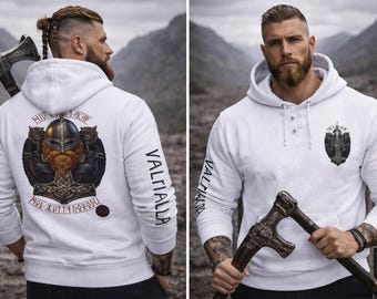 Generisch Wikinger Pullover Herren Sweatshirt Krieg Produktbild-Vorschau 4
