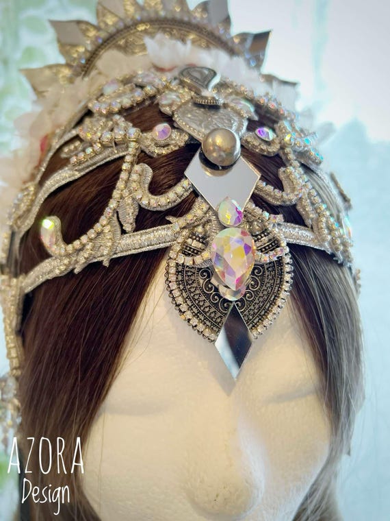 Fusion Glam Silver Mirror Flowers Beauty - Etsy display picture 1