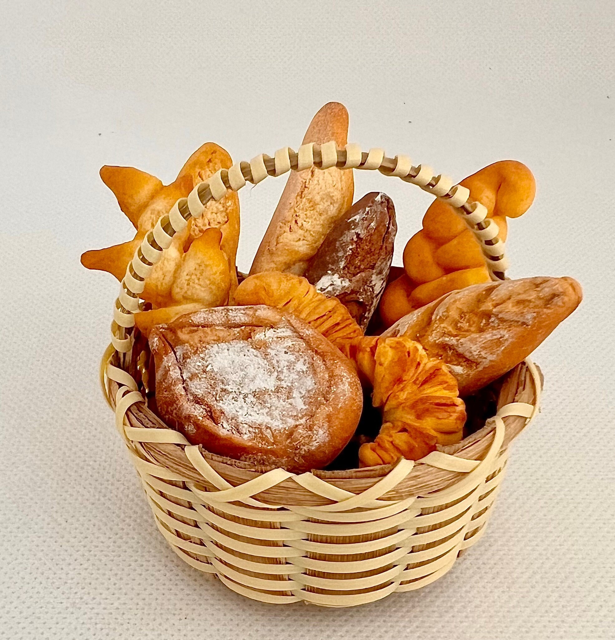 Rattan Mini Bread Roll Basket, Small Storage Basket, Handwoven Bread Basket  L20 X W15 X H10cm 