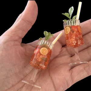 Miniature drinks FOR Blythe size 12 inch dolls. 1:5 scale for 12-15 inch dolls.