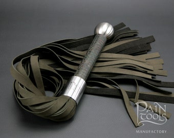 Leather Flogger TAURUS strong M15 marshgreen mosaik