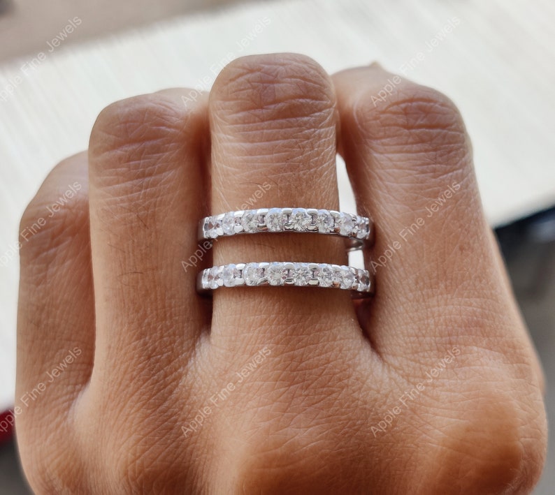 Moissanite Enhancer Wedding Band Women Ring Enhancers and Etsy