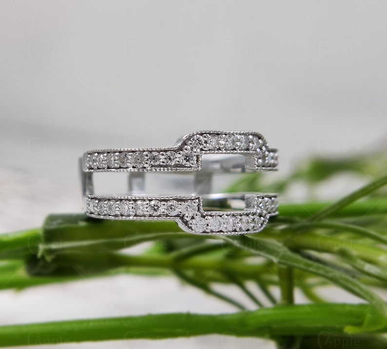 Square Stone Ring Enhancers and Wraps, Moissanite Ring Enhancer ...