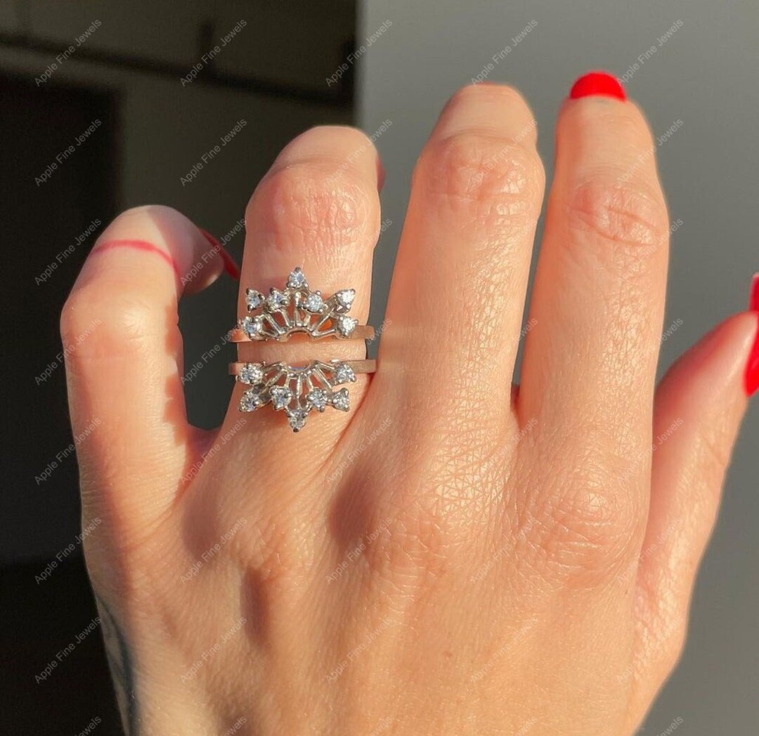 Art Deco Vintage Ring Enhancers and Wraps, 925 Silver Ring Jacket