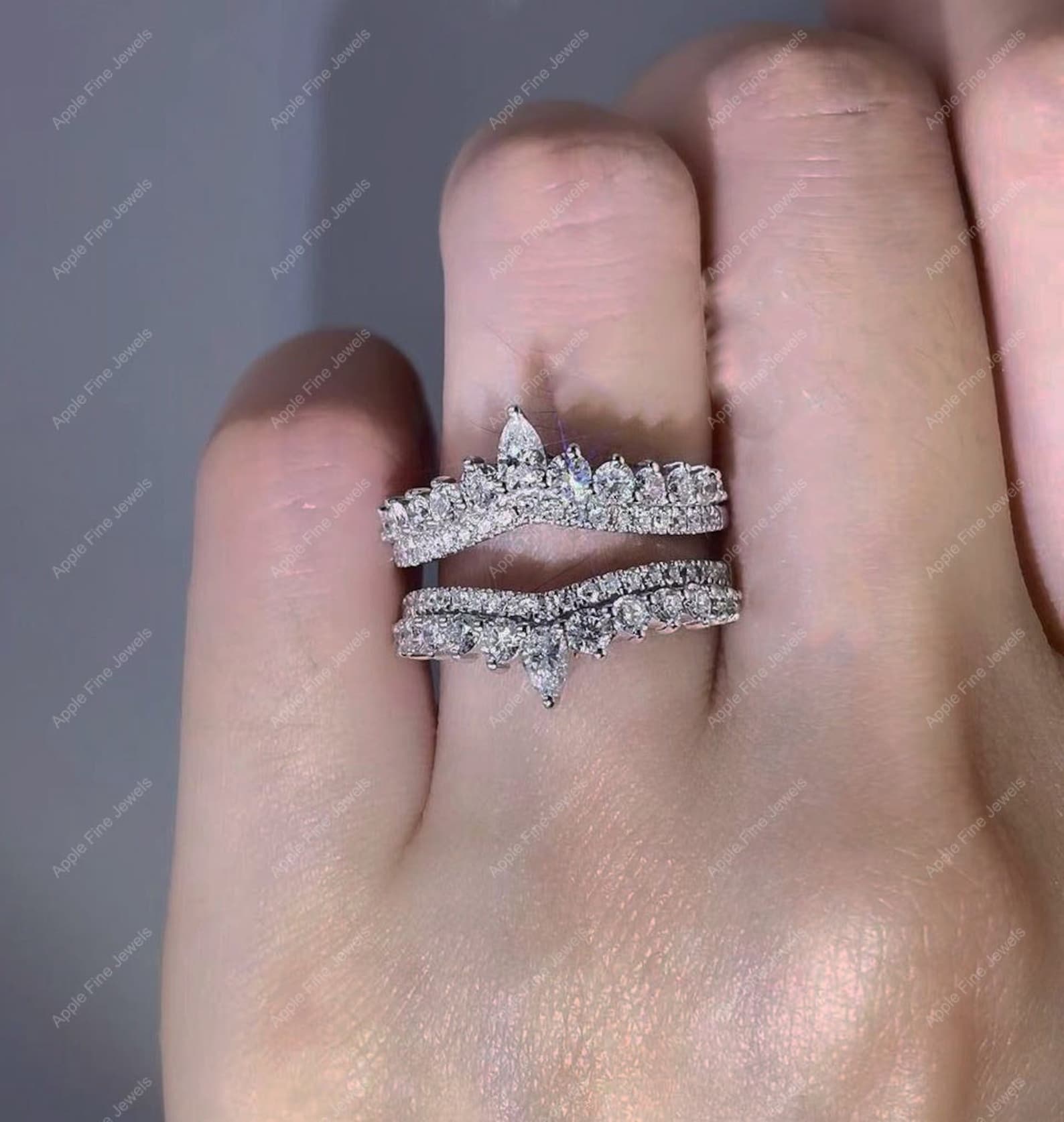 Art Deco Ring Enhancers and Wraps Moissanite Enhancer Wedding - Etsy Art Deco Ring Enhancers and Wraps Moissanite Enhancer Wedding - Etsy