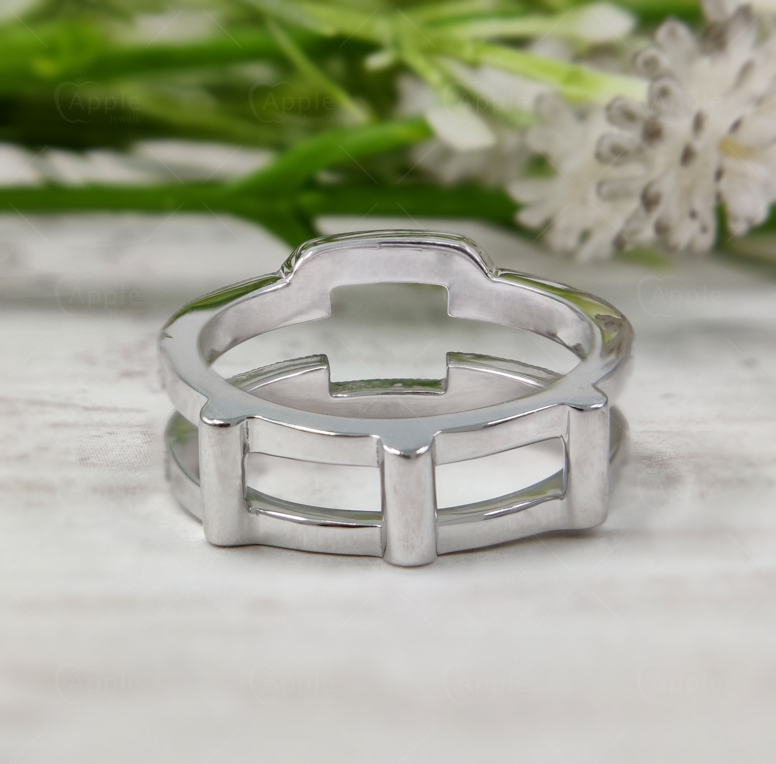 Square Stone Ring Enhancers and Wraps, Moissanite Ring Enhancer ...