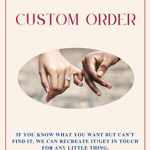 May include: Two hands intertwined with a diamond ring on the finger of one hand. Text reads: "APPLEFINEJEWELS CUSTOM ORDER IF YOU KNOW WHAT YOU WANT BUT CAN'T FIND IT, WE CAN RECREATE IT! GET IN TOUCH FOR ANY LITTLE THING."