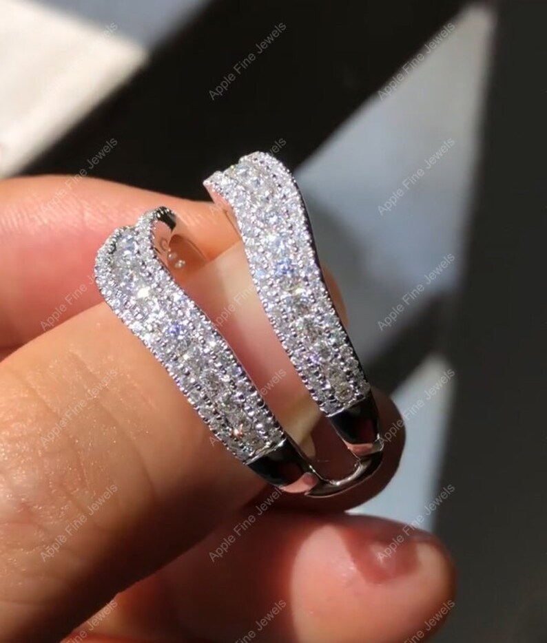 Double Curved Wedding Band Moissanite Ring Enhancers and Etsy