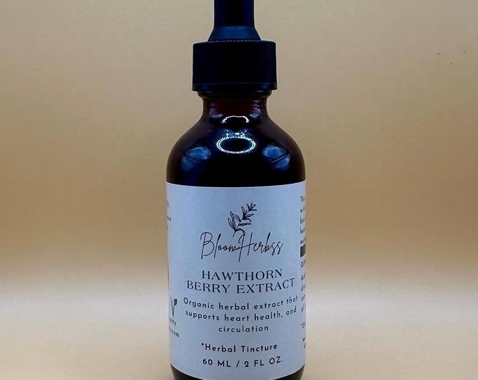 Organic Hawthorn Berry Tincture (2oz)
