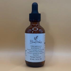 Organic Tremella Mushroom Tincture (Extract) | Hyaluronic acid boosting | Skin plumping | Hydrating
