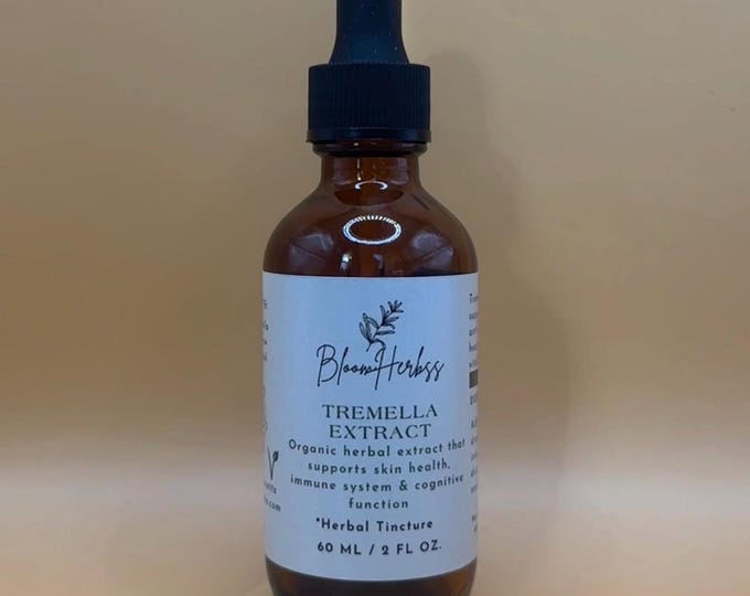Organic Tremella Mushroom Tincture (Extract) | Hyaluronic acid boosting | Skin plumping | Hydrating