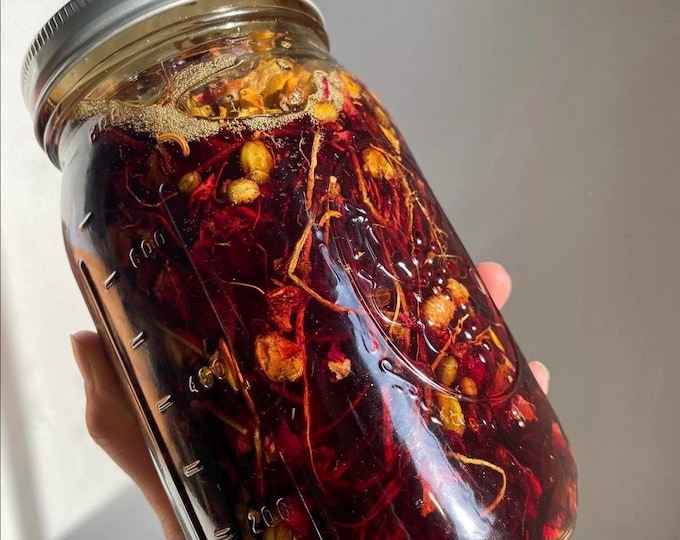 Custom Tincture Made to Order | Select Your Herbal Formula | Herbal Alcohol Tincture in 16 oz. Mason Jar